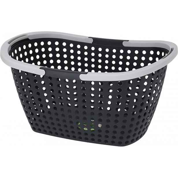 Koš na prádlo 15 l, černý, recyklovaný plast