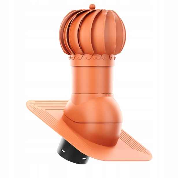 Rotační krb Rotoline pod asfaltový šindel/pape fi 150 mm, kulatý, cihlový