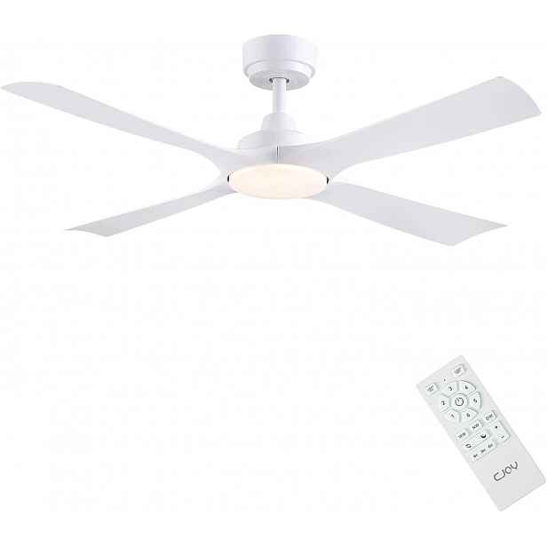 Stropní ventilátor Cjoy 122 cm s Led osvětlením Dálkový Ovladač, bílý