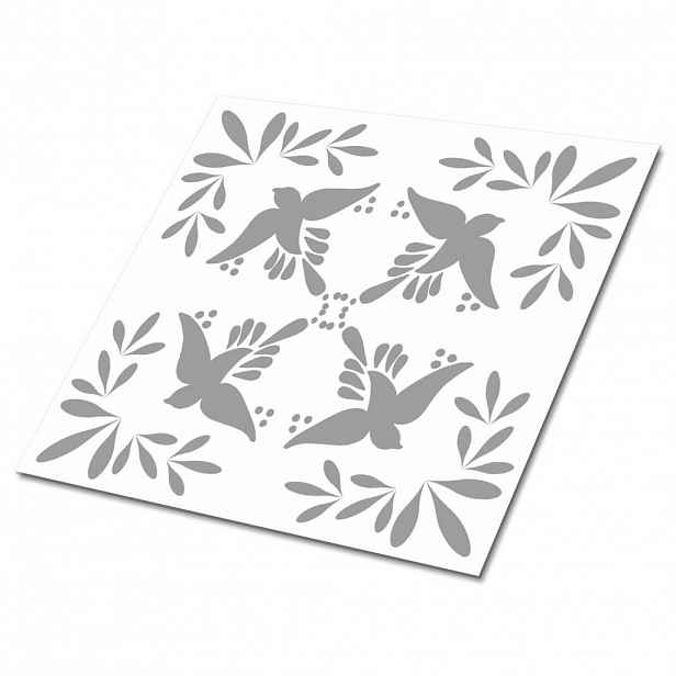 TULUP SAMOLEPICÍ OBKLADY NA STĚNU 9 ks 30x30 cm Ptáci
