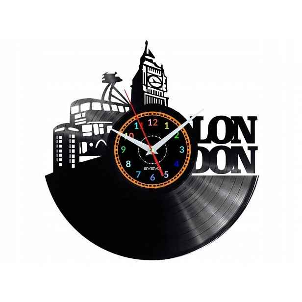 Londýn Dárek Originální dekorace do domu Hodiny z vinylové desky