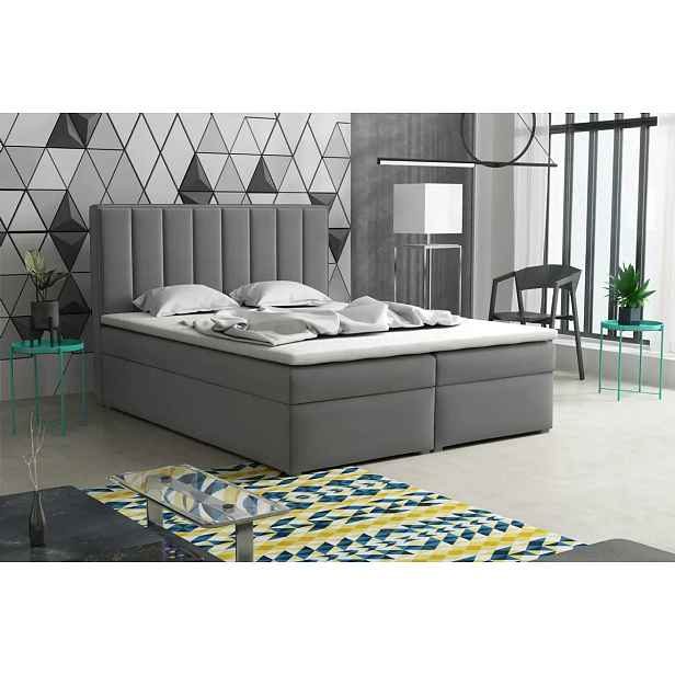 Casarredo Postel s matrací s ÚP LUCINI BOX 180x200 - šedá