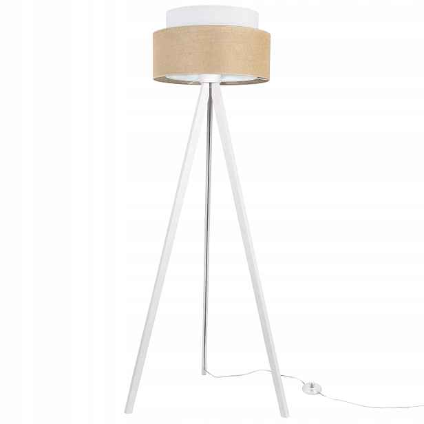 Stojací Lampa Trojnožka S Boho Stínítkem Z Juty Japandi Do Ložnice