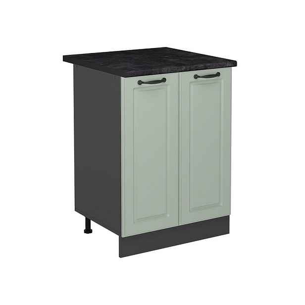 Vicco SPODNÍ SKŘÍŇKA KUCHYŇSKÉ LINKY R-Line, Mint venkovský dům/Antracit, 60 cm pracovná doska antracitová
