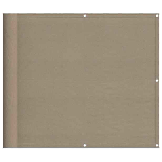 vidaXL Balkonová zástěna taupe 90 x 800 cm 100% polyester oxford