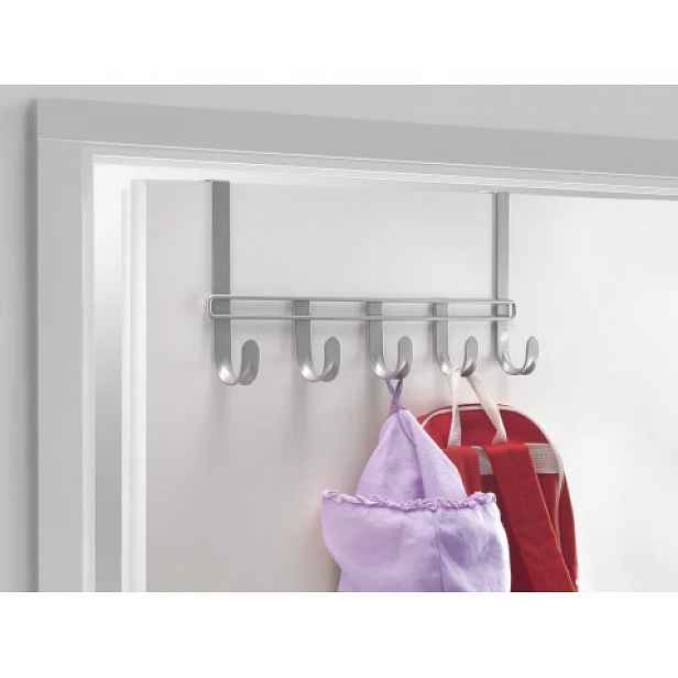 Závěsná lišta na dveře Polytherm U 38 cm, stříbrná mat