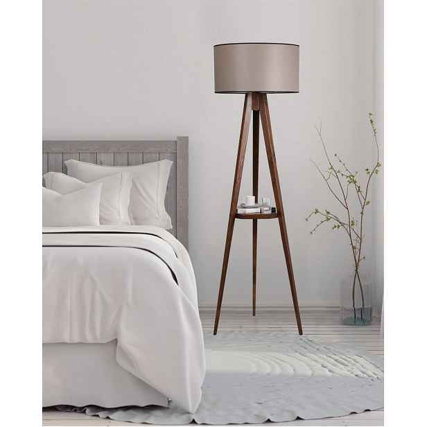 Opviq Stojací lampa Sehbali Ceviz 153 cm ořechová