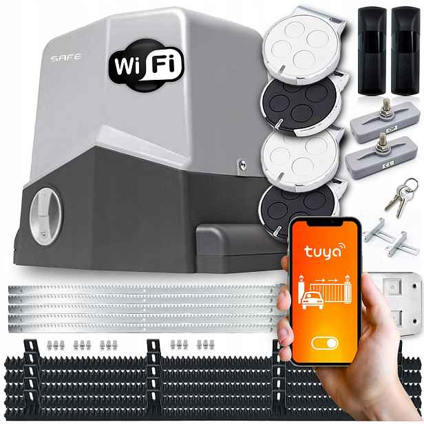 Pohon Posuvné Brány Safe 600 kg 4xpilot 5xlistý Foto Wifi Tuya Automat