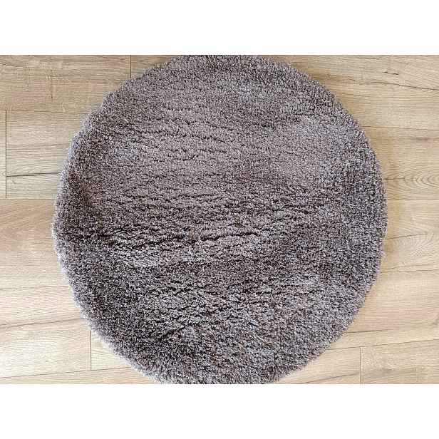 Silný plyšový koberec, hnědá barva, 80 cm