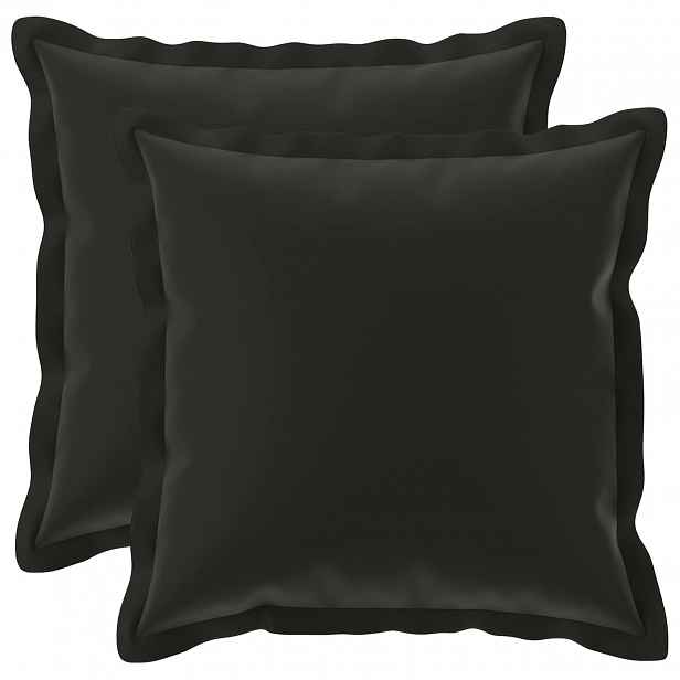 vidaXL Povlak na polštář 2 ks HOUTEN Černá 35 x 35 cm Polyester
