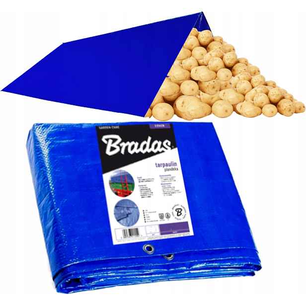 Silná Plachta Na Terasu Přívěsy 8x10 m 50 g/m2 Modrá Bradas