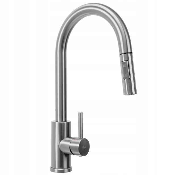 Dřezová baterie Fresh, kartáčovaná ocel Rea -B9146) /sm/