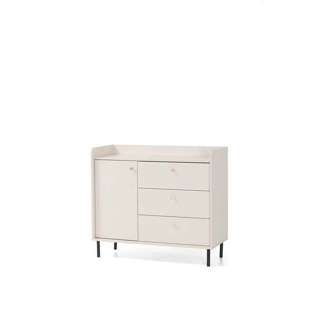 MASSENO KOMODA ASTREA, 103,5/91/42 cm se 3 zásuvkami, počet dvířek: 1, béžová