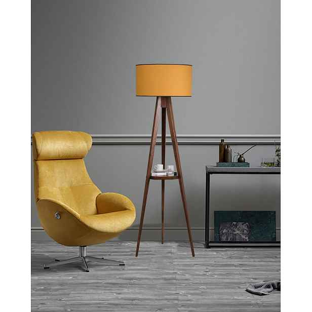Opviq Stojací lampa Sehbali Ceviz 153 cm žlutá