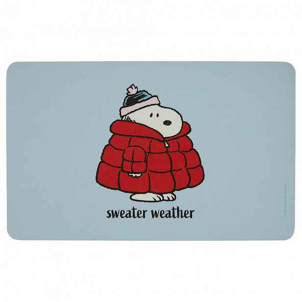 PEANUTS Snídaňové prkénko "Sweather Weather" - modrá