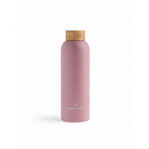 Waterdrop termo ocelová láhev Pastelový Růž Mat bez Bpa termoska 600 ml