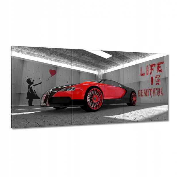 Obrazy 120x60 Červené Bugatti Veyron