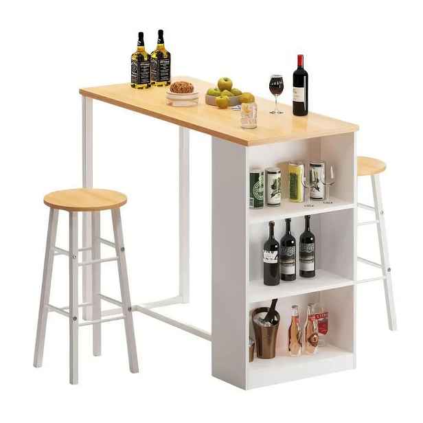 Casarredo Barový set 1+2 CARBA - bílá/sonoma