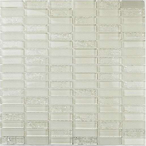Skleněná mozaika bílá 30x30 cm lesk MOS4815CRWH