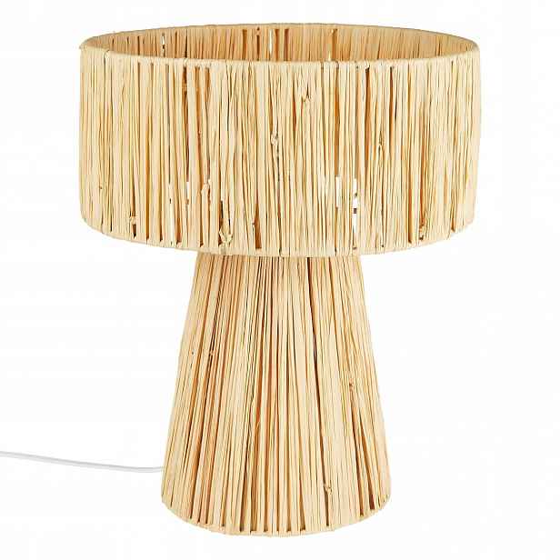 Stolní lampa z rafie 34 cm béžová Orane