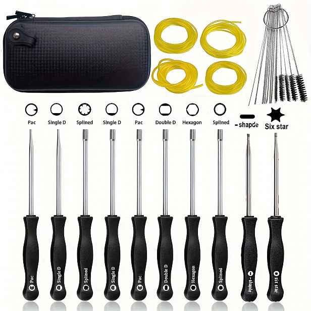 TEMU Sada 15 ks obsahuje sadu 10 ks nástrojů pro nastavení karburátoru, 1 sadu kartáčů, 1 ks brašny na nářadí, sestavu pro nastavení karburátoru pro