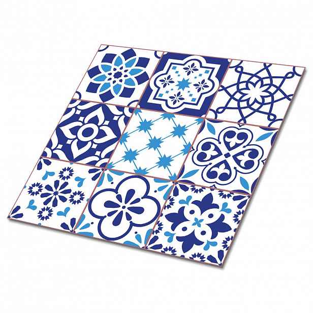 TULUP SAMOLEPICÍ OBKLADY NA STĚNU 9 ks 30x30 cm Vzor azulejos