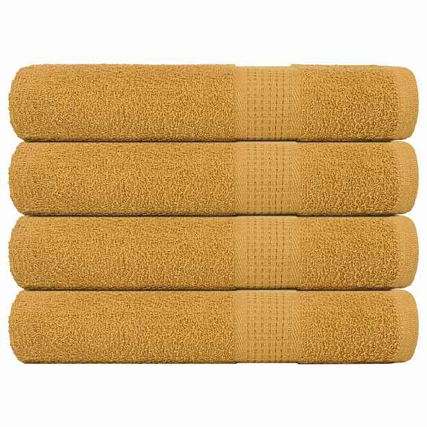 vidaXL Saunové osušky FROGN 4 ks zlaté 80x200 cm 360 g/m²
