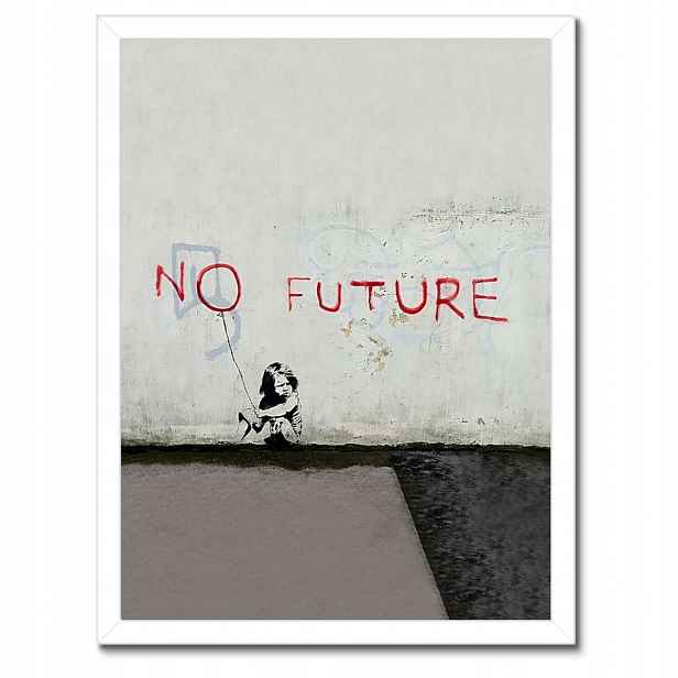 Plakáty v rámu 30x40 No Future Banksy Chlapec