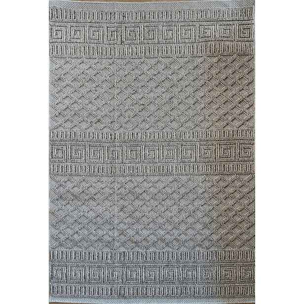 Koberec s provázkem, smyčkový, 120 x 170 cm, plochý, vnější, vnitřní boho