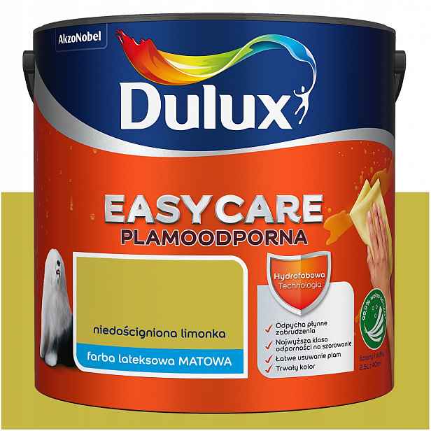 Barva na stěny odolná proti skvrnám Dulux Easycare Nedostižená limetka 5L