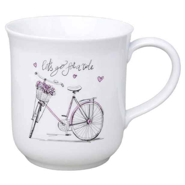 hrnek 380ml TINA - DÁM. KOLO A57460, čes.porcelán