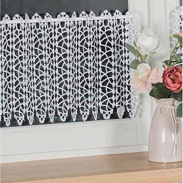 Mg Vitrážová Záclona Gipiurová premium 2205 bílá 250x45cm M