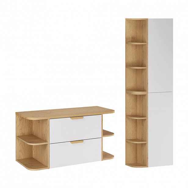 Petits-meubles KOUPELNOVÝ NÁBYTEK 100.4cm Oria 2er-Set Bílá