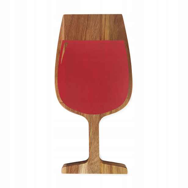 Prkénko na sýry Red Wine, červené, dřevěné Balvi Design