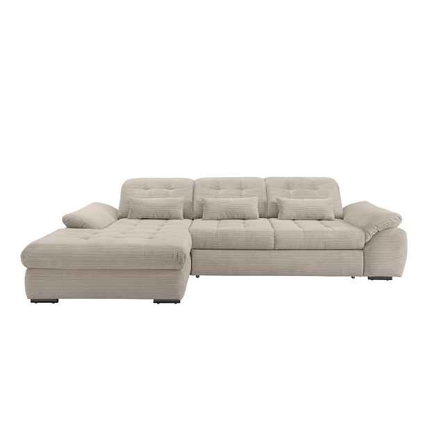P & B ROHOVÁ SEDAČKA, textil, béžová