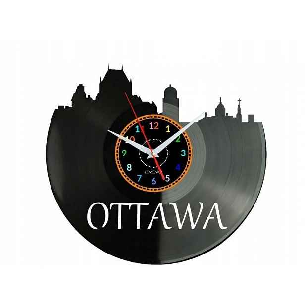 Ottawa Dárek Originální dekorace do domu Hodiny z vinylové desky