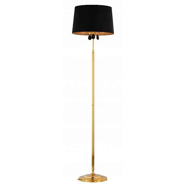 Podlahová lampa Egida Zlatá Černá Stínidlo 3xE27 166 cm Stojací lampa Dům