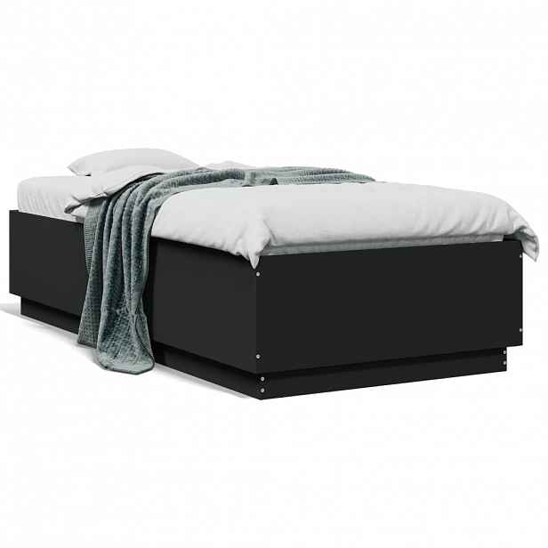 vidaXL Rám postele černý 90 x 190 cm kompozitní dřevo