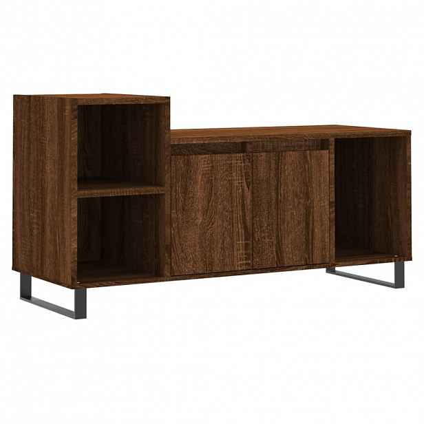vidaXL TV skříňka hnědý dub 100x35x55 cm kompozitní dřevo