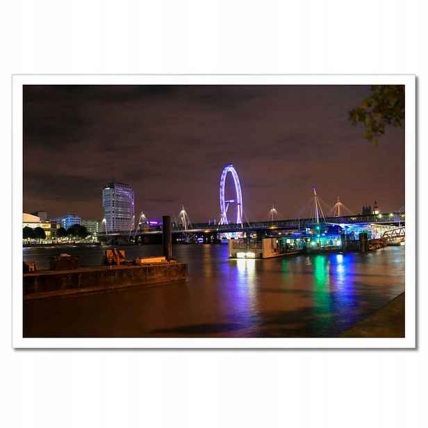 Plakáty v rámu 60x40 Fialový London Eye