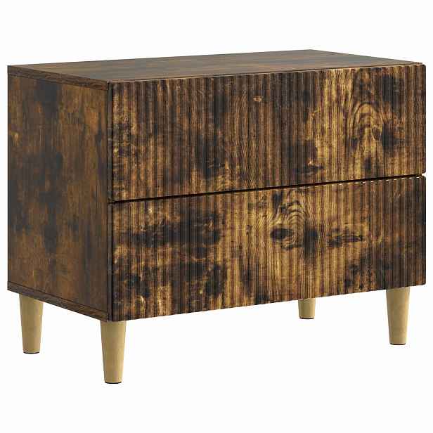 vidaXL Noční skříňka Kouřový dub 62 x 34,5 x 48 cm Kompozitní dřevo