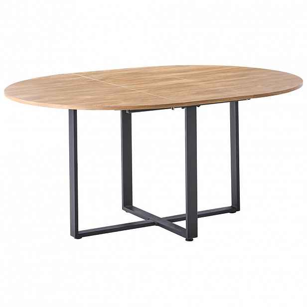 Beliani JÍDELNÍ STŮL Hnědý 120-160/120 cm Alexandrina