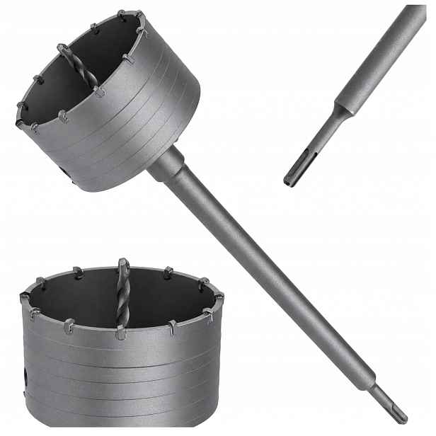 Korunkový Vrták Na Betonu 100 mm Sds+ Fréza Korunka Pila S Adaptérem Sds plus 600 mm