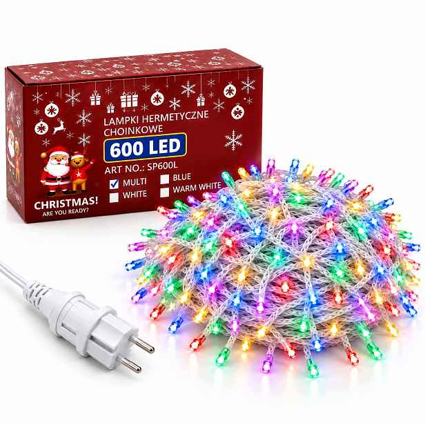Lampičky rampouchy 600 Led multicolor Flash 31,5 m IP65
