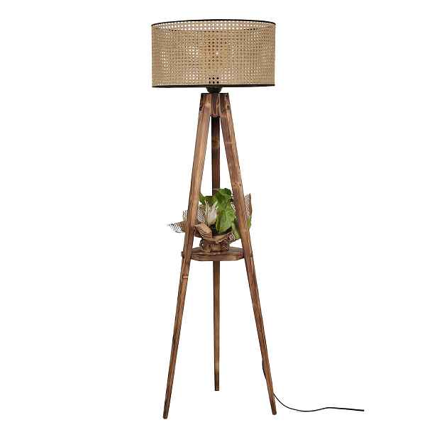 Opviq Stojací lampa Sehbali IV 153 cm hnědá