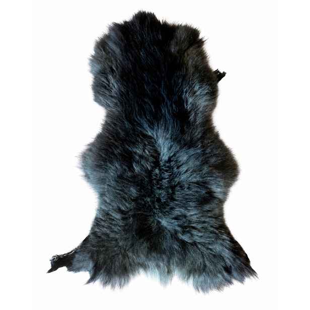 Ovčí kůže „vřesová“ Premium Šedo Černá -90 cm/XL (Jehněčí) 100%Přírodní!