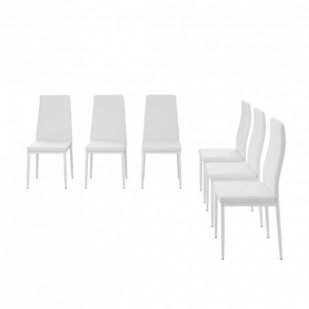Vicco ŽIDLE DO JÍDELNY Grand Bílá 42.5 x 48 cm Sada 6 kusů
