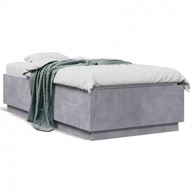 vidaXL Rám postele betonově šedý 90 x 190 cm kompozitní dřevo