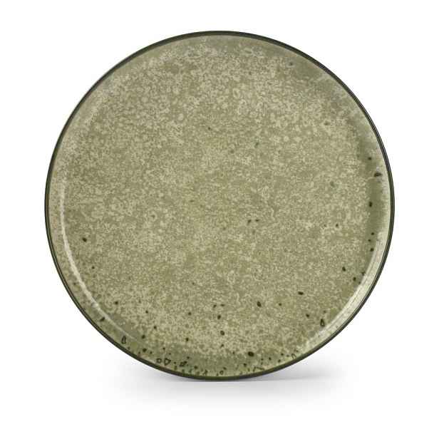 Zelený/krémový talíř z kameniny ø 27 cm Gravel – ONA