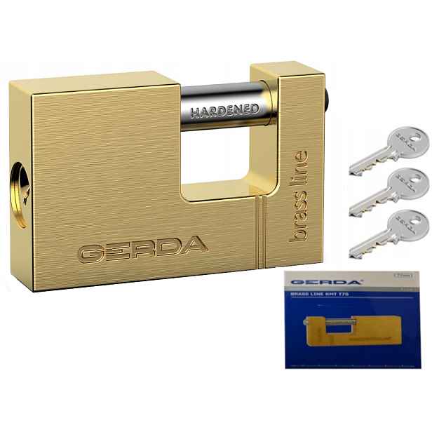 Zámek Gerda Trnový Brass Line Kmt T75 Mosazný Zacvakávací Zlatý